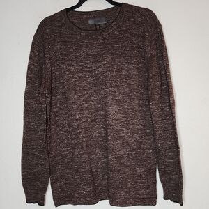 J Brand Wool Linen Brown Crewneck Sweater‎ Mens Size Large